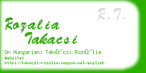 rozalia takacsi business card